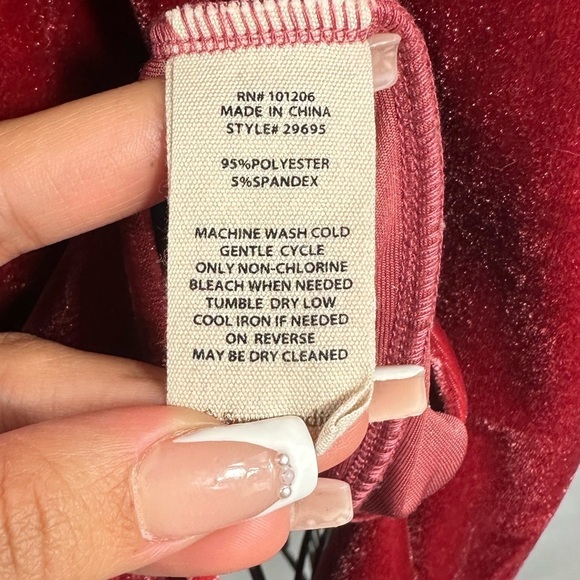 soft surroundings rust velvet boyfriend button down boyfriend shirt size S - Picture 4 of 6